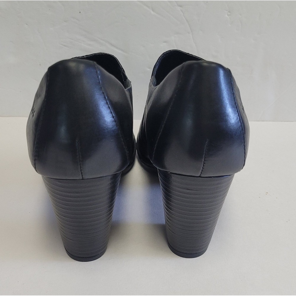B.Ø.C. Børn Concepts Slip On Loafer-Style Heels Black Leather‎ Size US 11 EU 43 - Picture 3 of 10